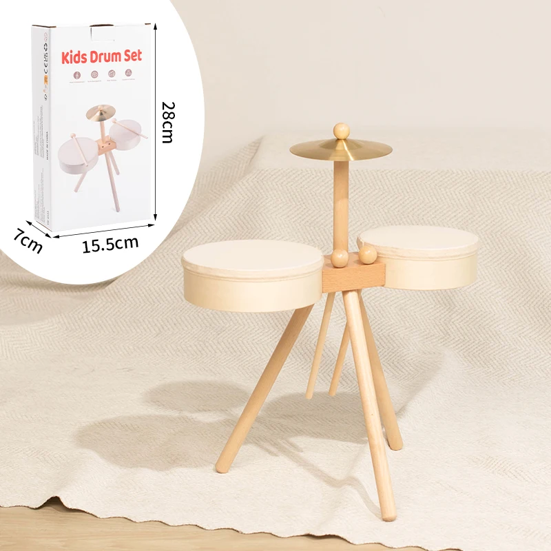 Kids Wooden Drum Toy – Muziek & Creatief – Drum Speelset
