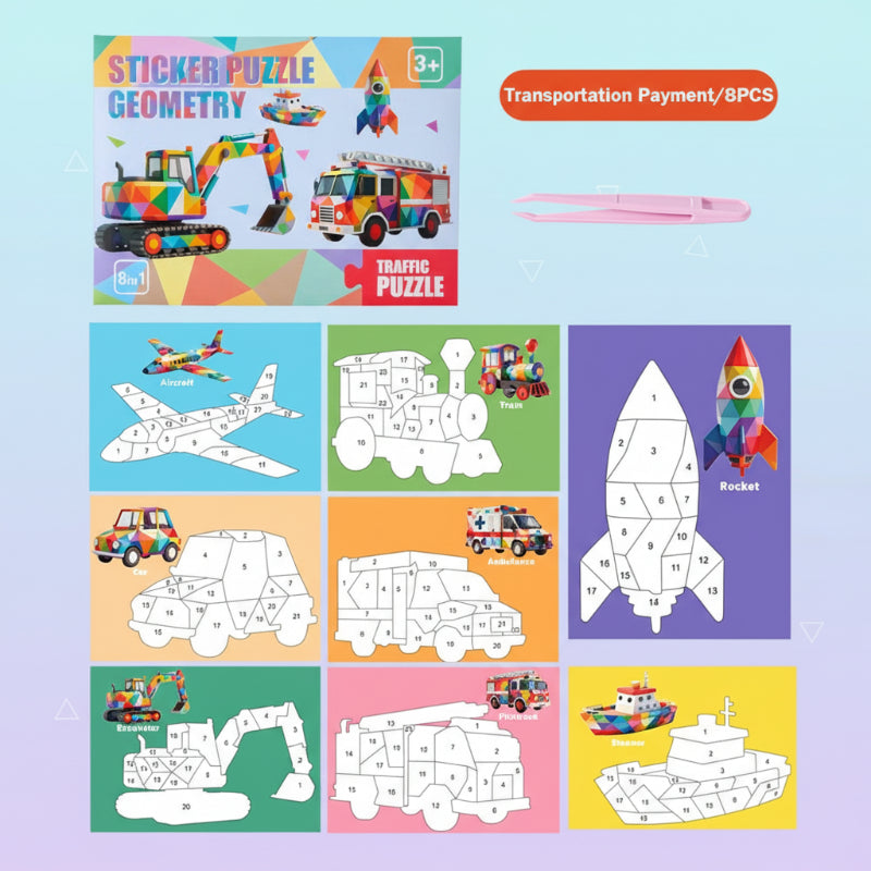 3D Sticker Puzzle – Creatief & Leerzaam – Geometrische 3D puzzel