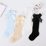LittleCharm – Zacht & Stijlvol – Meisjes Kniekousen met Strik