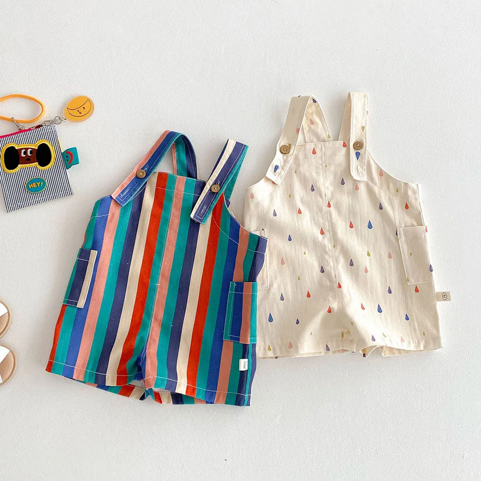 TinyStyle – Speels & Comfortabel – Kinder Tuinbroek met Print