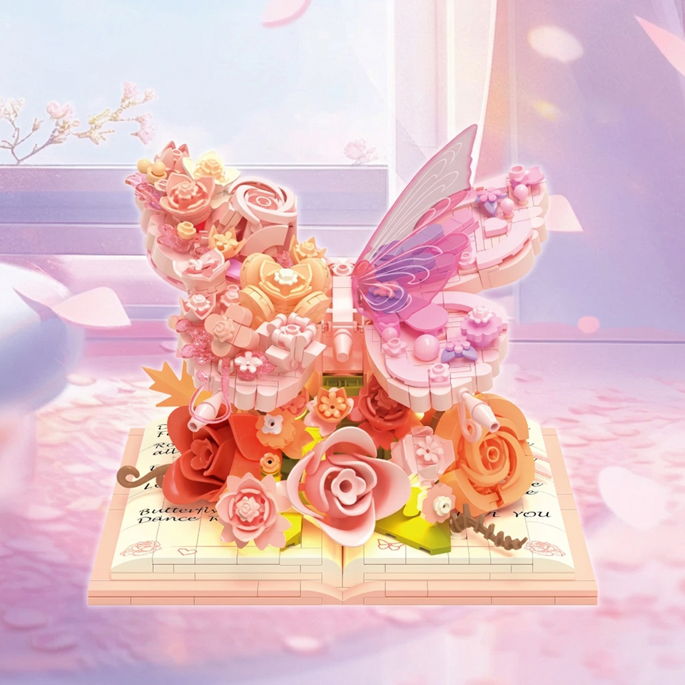BloomBook – Romantisch & Creatief – 3D Bloemenboek met Rozen en Vlinders