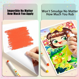 TinyArt – Educatief & Veilig – Wateroplosbare Wasbare Stiften Set