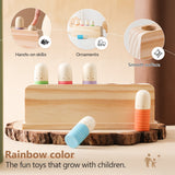 Color Spring– Spelend & Ontwikkelend – Sensorisch Houten Babyspeelgoed