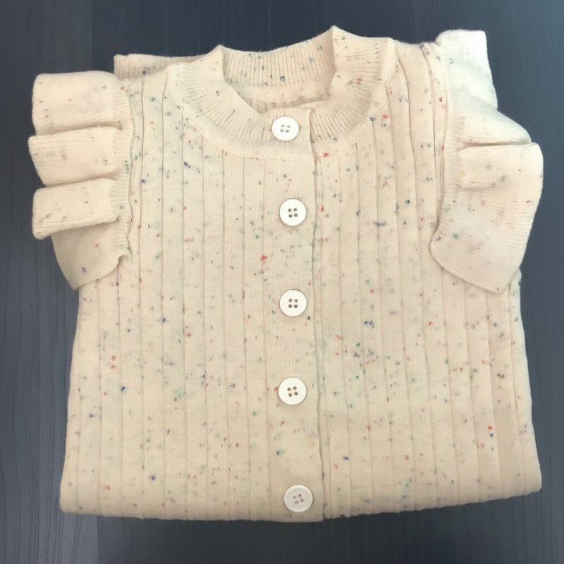 MiniAurora – Zacht & Elegant – Gebreide babypakje met engelenvleugels en hoofdband
