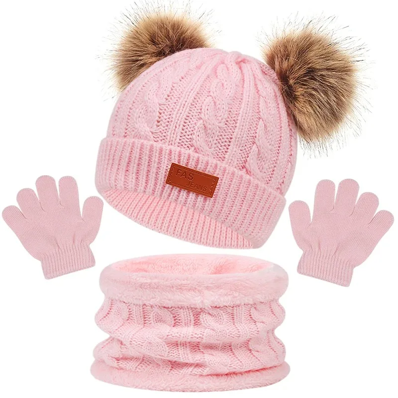 CozyPom – Warm & Zacht - Winterset met Muts, Sjaal en Handschoenen