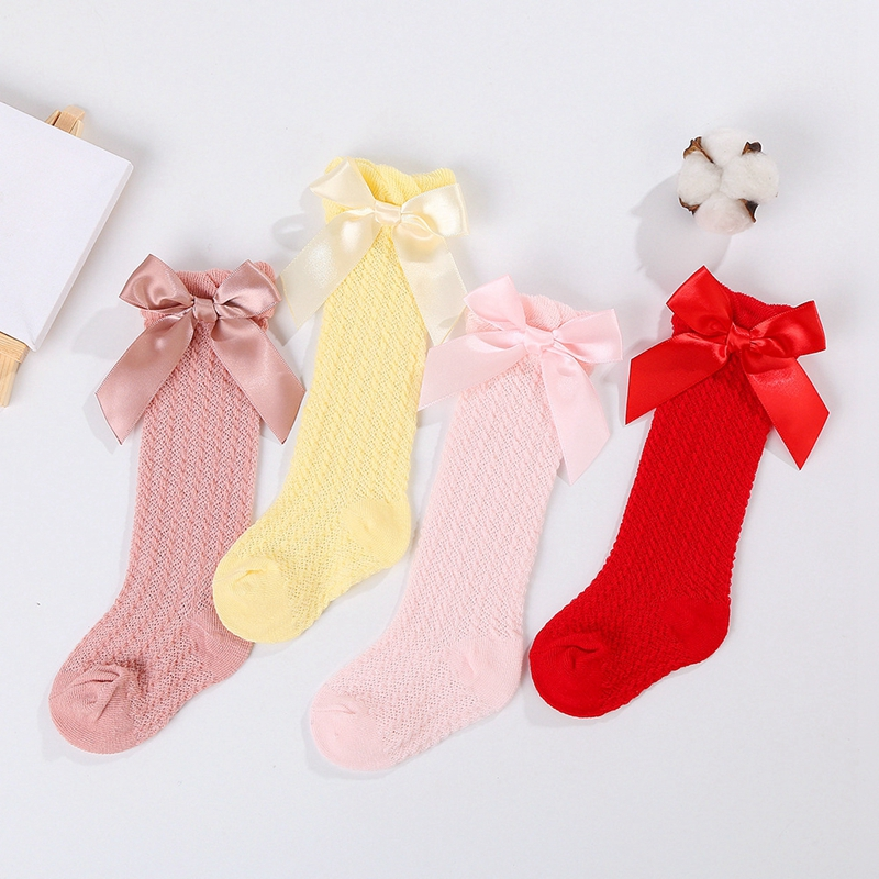 LittleCharm – Zacht & Stijlvol – Meisjes Kniekousen met Strik
