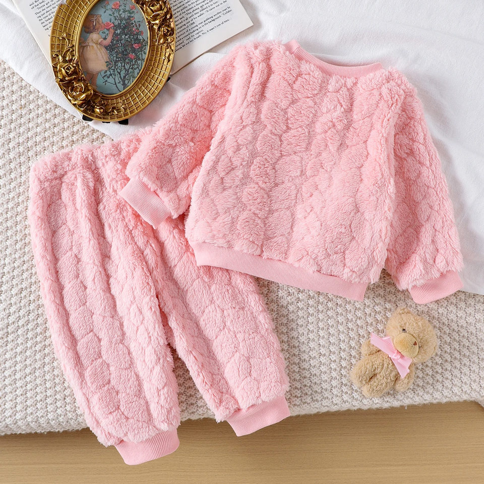LittleBear – Warm & Knus – Pluche Kinder Set met Trui en Broek