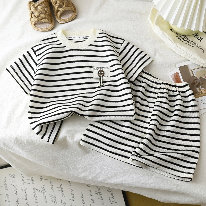 Kids Stripe Outfit – Trendy & Comfort – Zomer Kinder Outfit