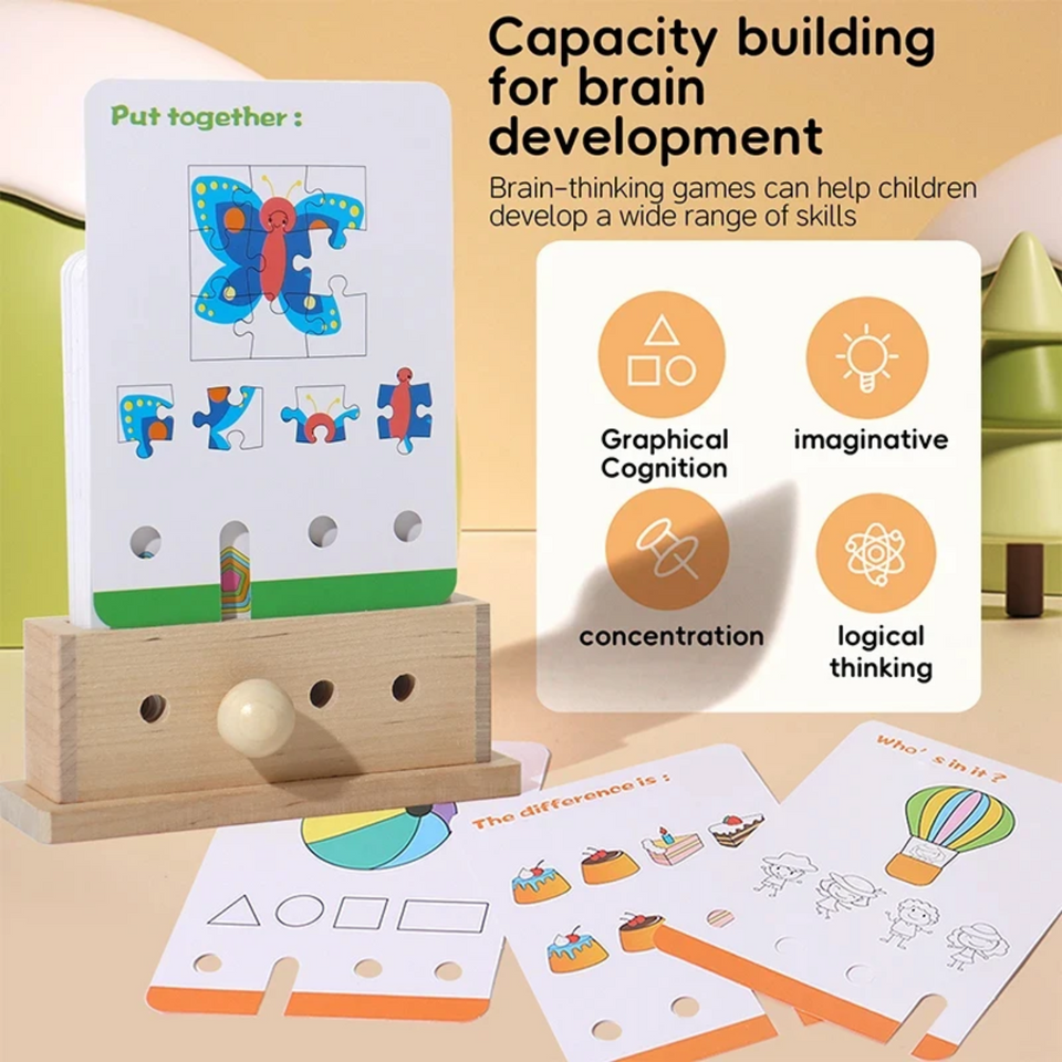 BrainyKids – Logisch & Leuk – Houten Educatief Kaartenspel