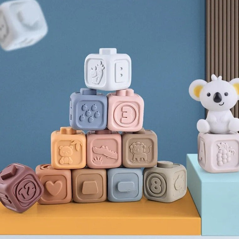 Koala Cubes™ - Tandvriendelijke toren - Bijtring speelgoed