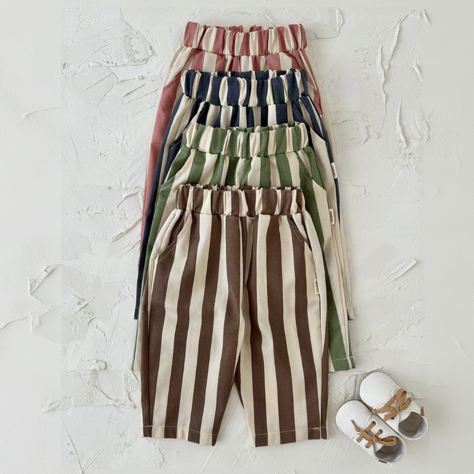 SoftStripe – Zacht & Comfortabel – Baby Broek met Gestreept Design