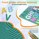 BrainyKids – Educatief & Sensorisch – Silicone Activiteitenbord met Letters