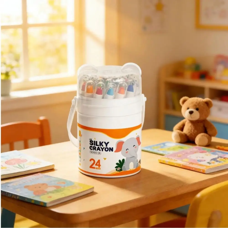 TinyArt – Educatief & Veilig – Wateroplosbare Wasbare Stiften Set