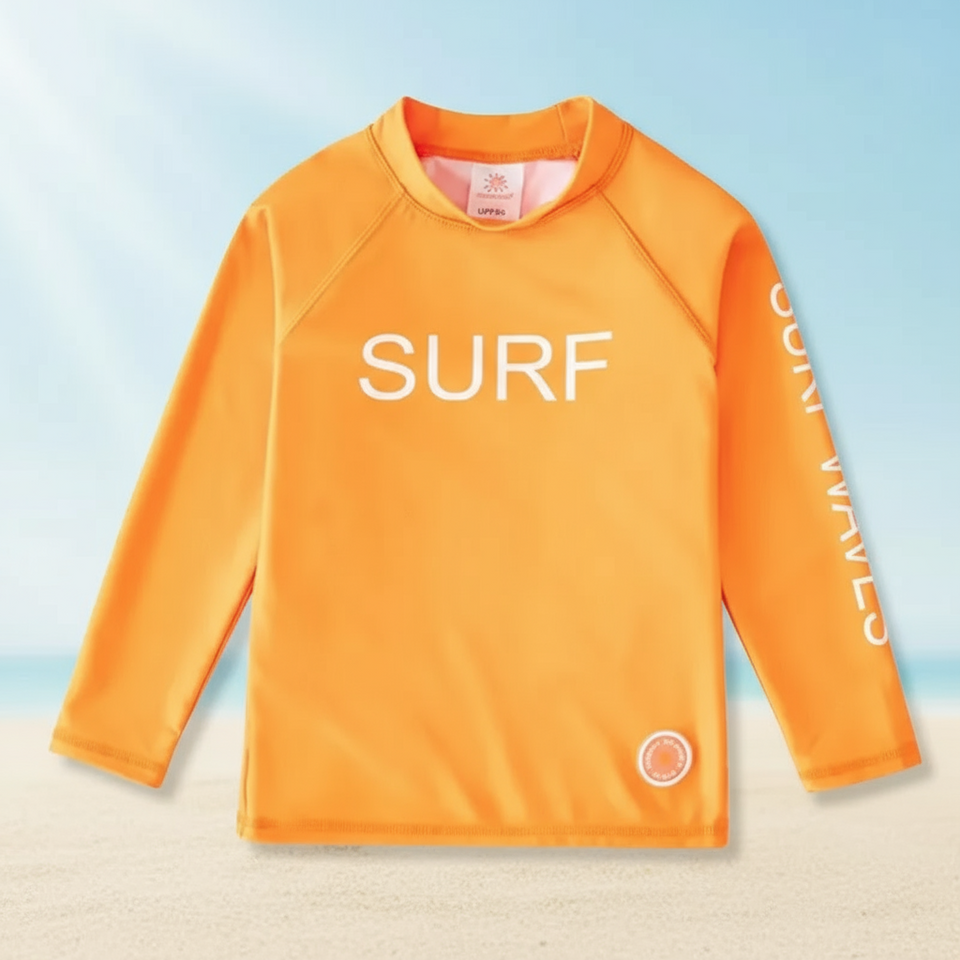 SunShield – Beschermend & Soepel – Kinder SurfShirt met Lange Mouwen en UPF 50+