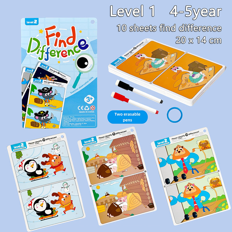 Spot the Difference Game – Concentratie & Leren – Kaartspel