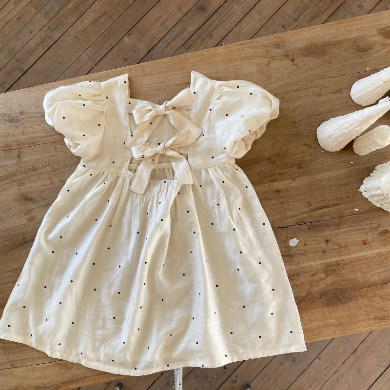 LittleTwinkle – Zacht & Comfortabel – Kinderjurk Met Dubbele Strikken