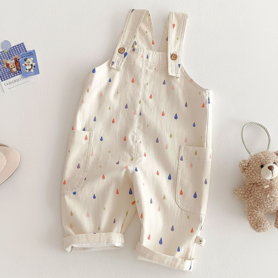 TinyStyle – Speels & Comfortabel – Kinder Tuinbroek met Print
