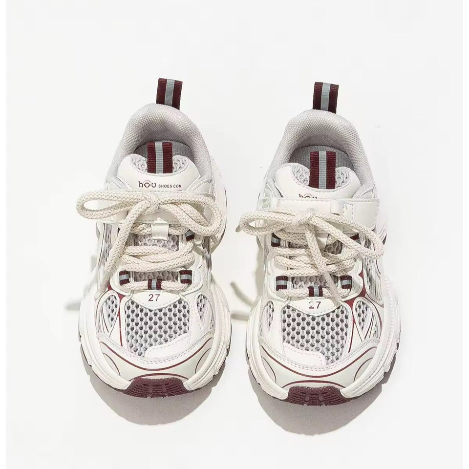 Mini Fashion – Ademend & Lichtgewicht – Bordeaux Kindersneaker