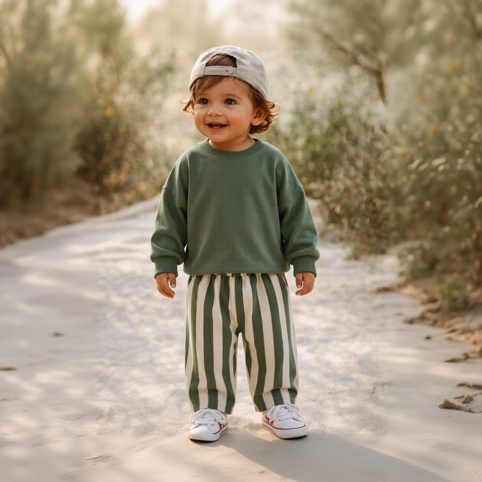 SoftStripe – Zacht & Comfortabel – Baby Broek met Gestreept Design