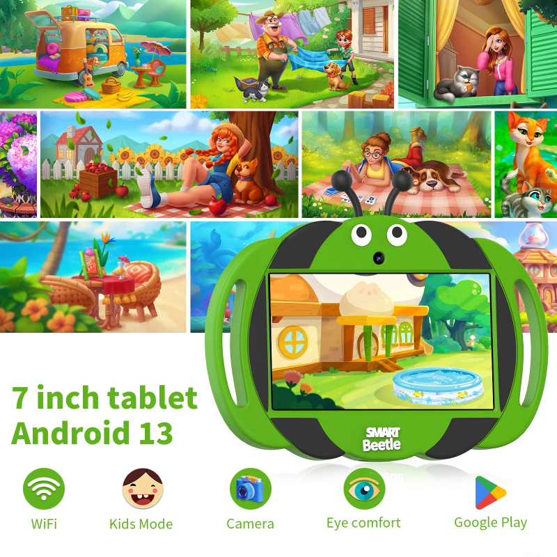 PlayPad – Leerzaam & Leuk – Kinder Tablet met Schokbestendige Hoes