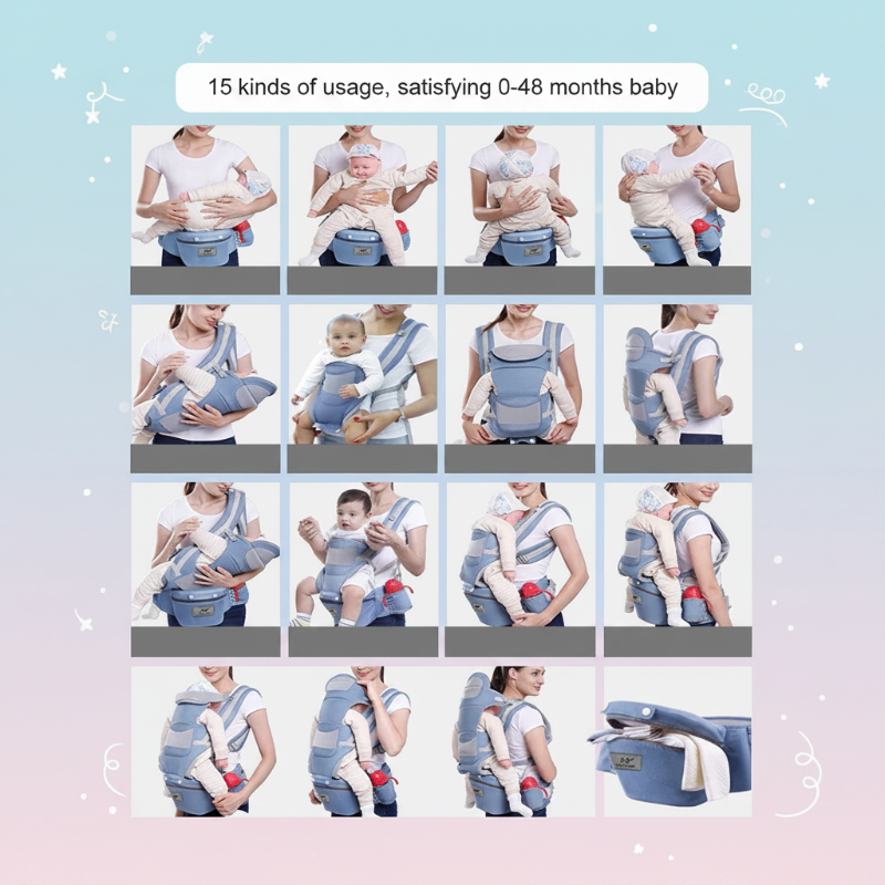 CozyCarry – Handig & Verstelbaar – 3-in-1 Kinder Draagzak