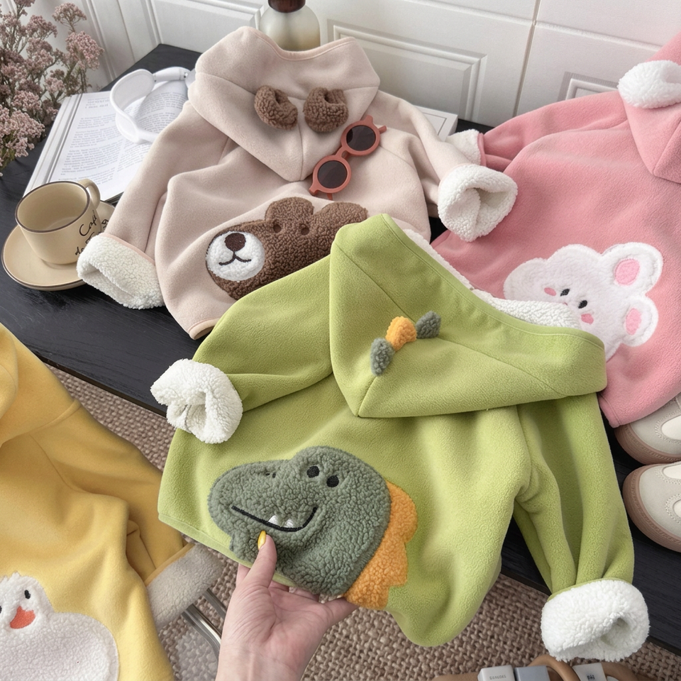 WinterBuddies – Warm & Schattig – Kinder Winterjas met Dierenprint