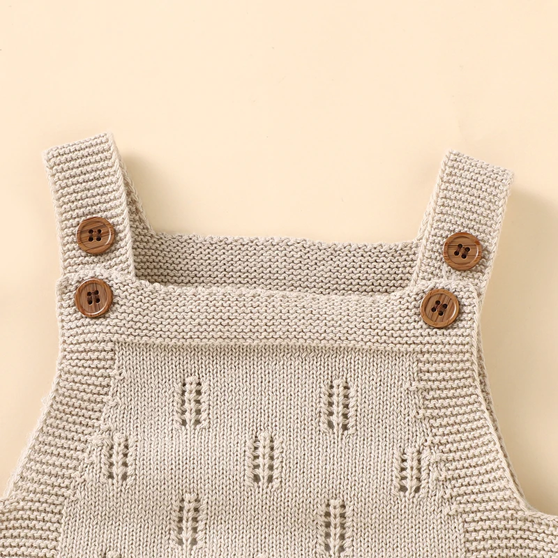 MiniCozy – Zacht & Comfortabel – Gebreide Baby Tuinbroek met Mutsje