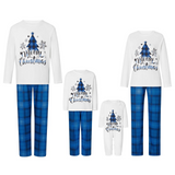 BlueChristmas – Elegant & Feestelijk – Familiepyjama met Kerstboomdesign