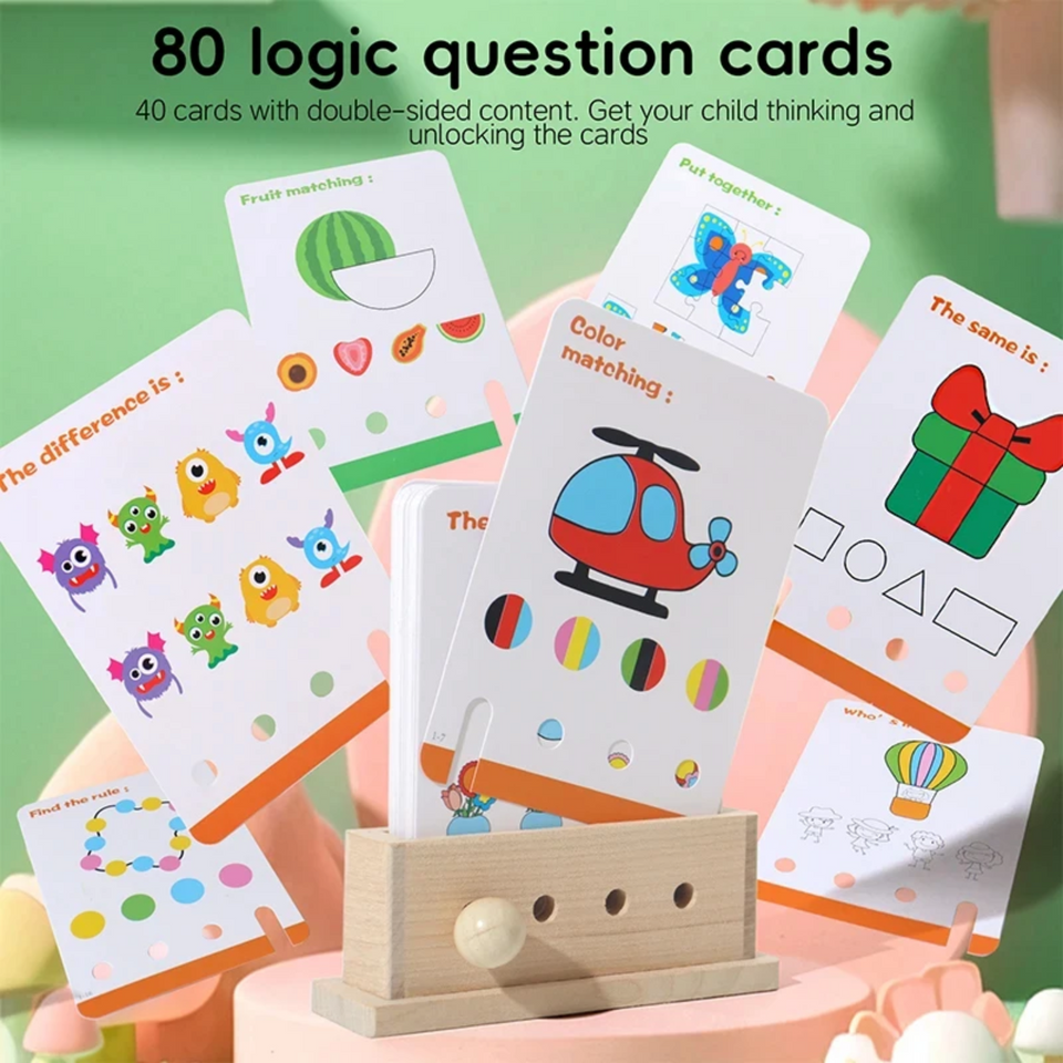 BrainyKids – Logisch & Leuk – Houten Educatief Kaartenspel