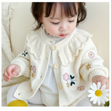 FloraKnit – Warm & Modieus – Gebreid Vestje met Bloemendetails