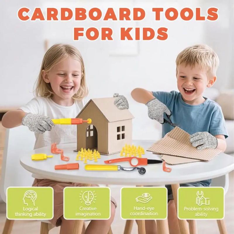 ToolMaster – Ultieme gereedschapsset voor kartonnen bouwers – Kindergereedschapsset