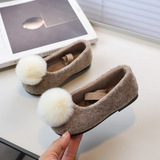 SoftSteps –  Warm & Zacht – Meisjes Schoentjes met Pluche Pompon