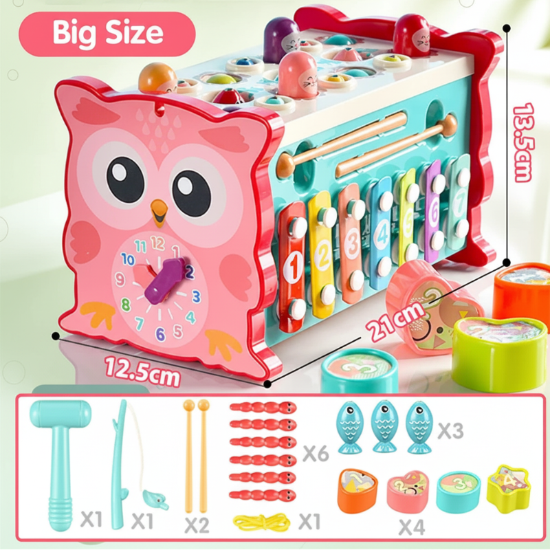 Montessori Hammering Toy – Motoriek & Leren – 8-in-1 Speelset