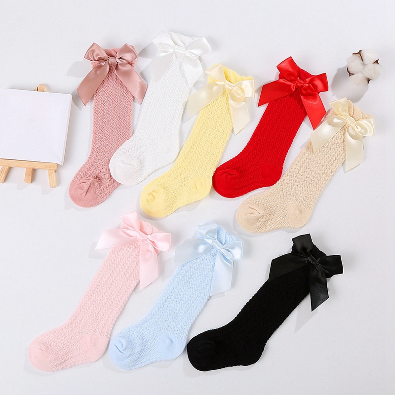 LittleCharm – Zacht & Stijlvol – Meisjes Kniekousen met Strik