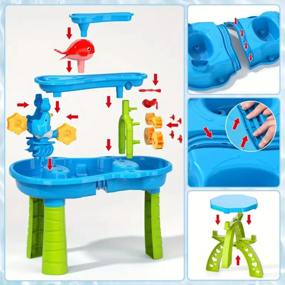 Splashplay – Zomerplezier & Ontdekken – 3-laags Zand- en Waterspeeltafel