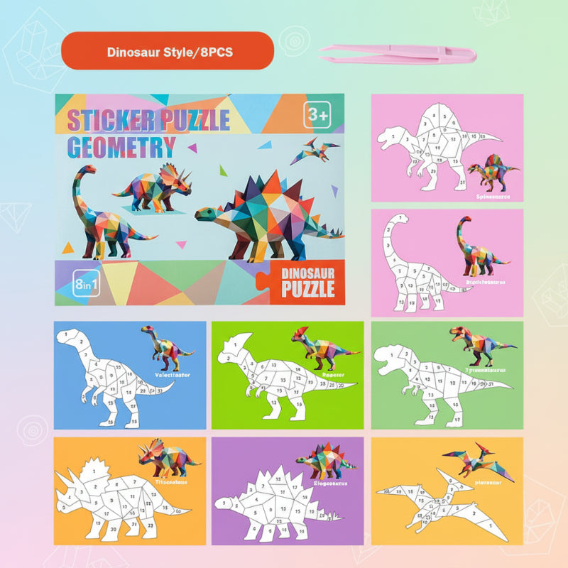 3D Sticker Puzzle – Creatief & Leerzaam – Geometrische 3D puzzel