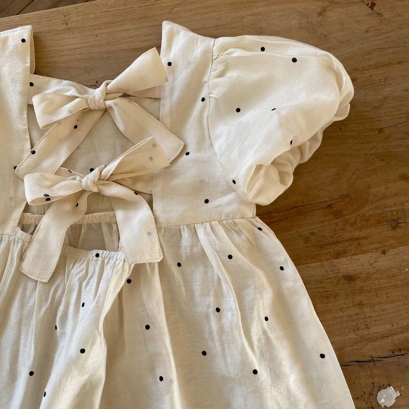 LittleTwinkle – Zacht & Comfortabel – Kinderjurk Met Dubbele Strikken