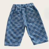 DenimCheck – Comfortabel & Trendy – Kinder Broek met Blokjespatroon