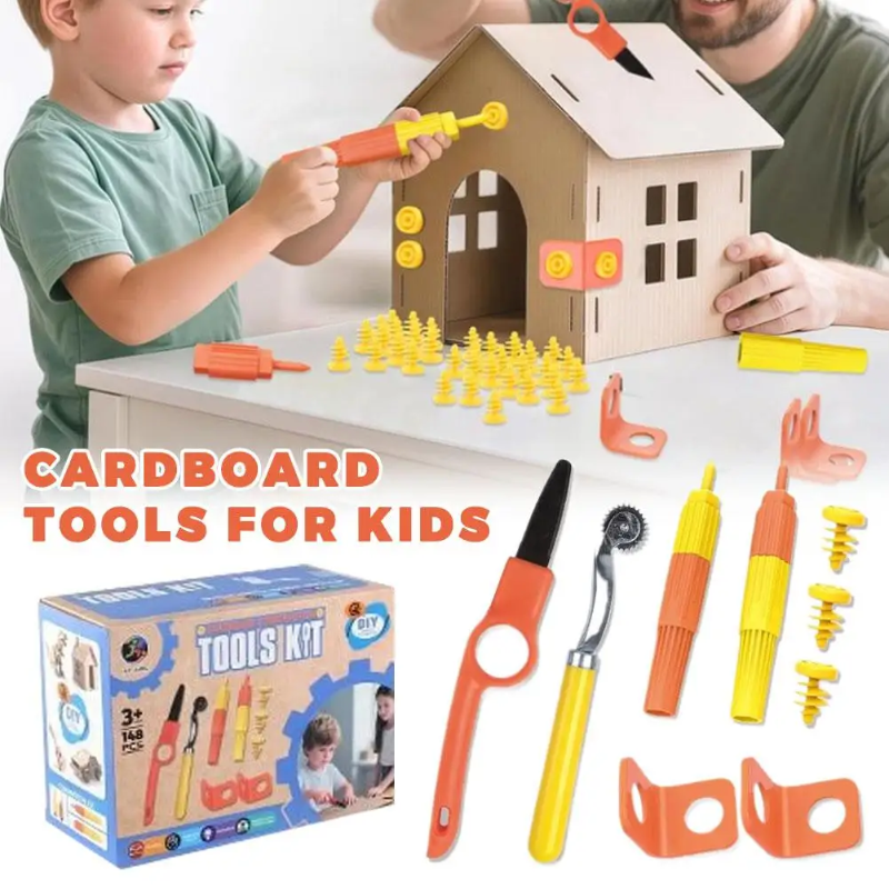 ToolMaster – Ultieme gereedschapsset voor kartonnen bouwers – Kindergereedschapsset