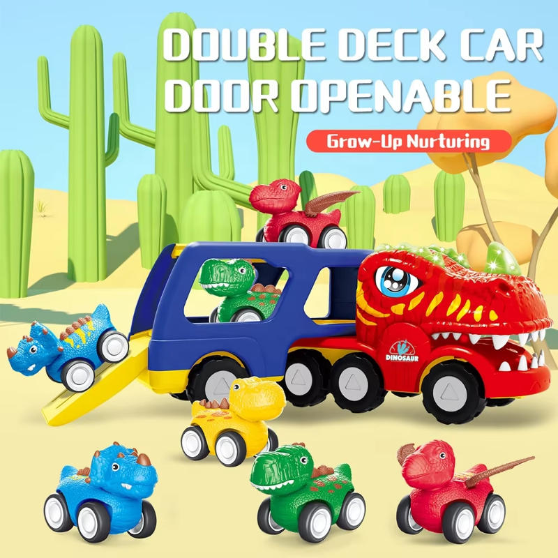 DinoDrive – Creatief & Avontuurlijk – 5-in-1 Vrachtwagen Speelset