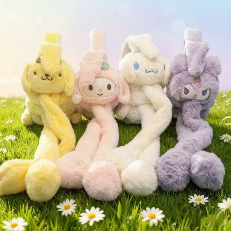 CozyEars – Zacht & Winddicht – Plush Oorwarmers met Beweegbare Oren