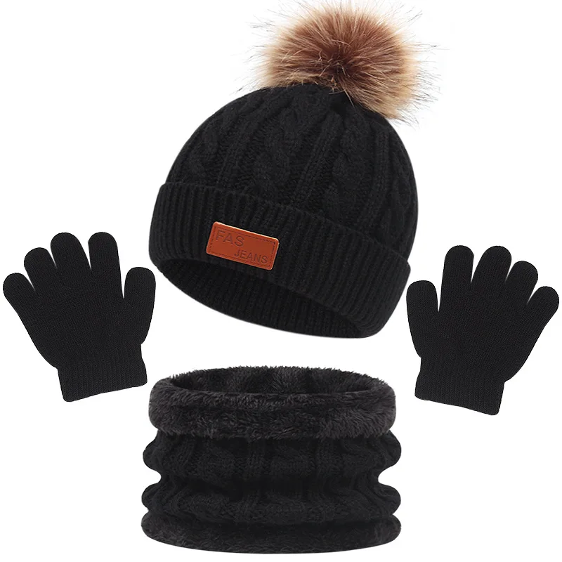CozyPom – Warm & Zacht - Winterset met Muts, Sjaal en Handschoenen