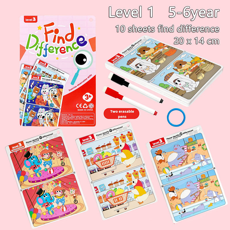 Spot the Difference Game – Concentratie & Leren – Kaartspel