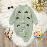 CozyHedge – Zacht & Warm – Gebreid Baby Jumpsuit met Egelprint