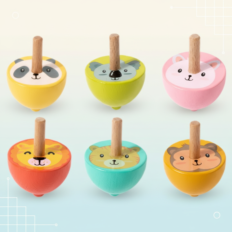ColorSpin – Houten & Speels – Houten Fidget Tol