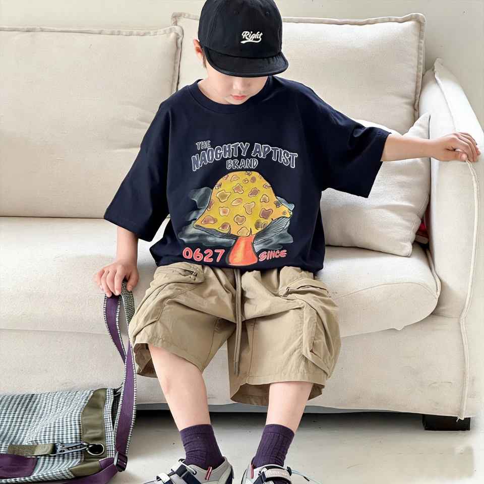 MushroomPlay – Casual & Streetwear – Oversized T-shirt met paddestoelprint