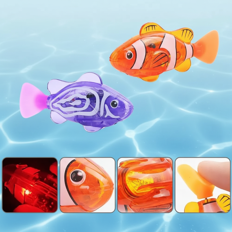 TinySwim – Plezier & Bewegend – Elektronisch zwemvisje met LED-licht