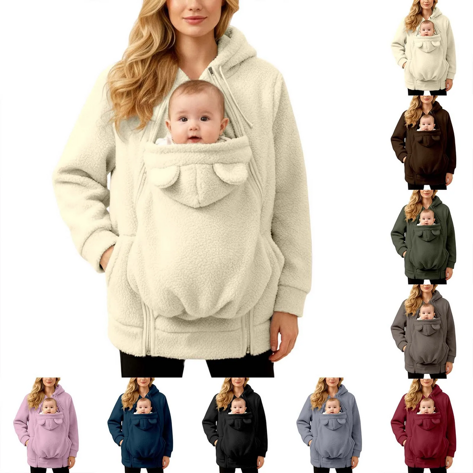 MamaNest – Warm & Praktisch – 2-in-1 Draagjas voor Mama en Baby