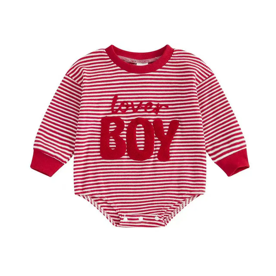 LittleLove – Lief & Comfortabel – Baby Romper met Geborduurde Print