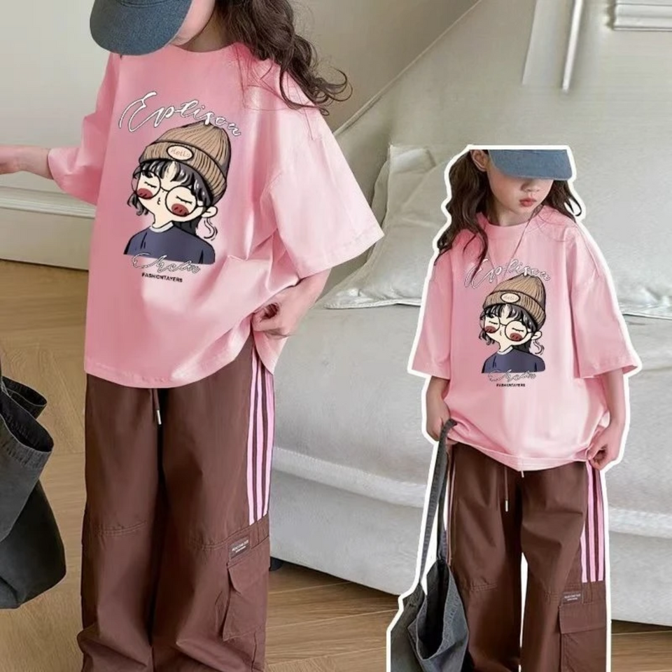 CuteStyle – Trendy & Comfortabel – T-shirt met oversized cartoonprint